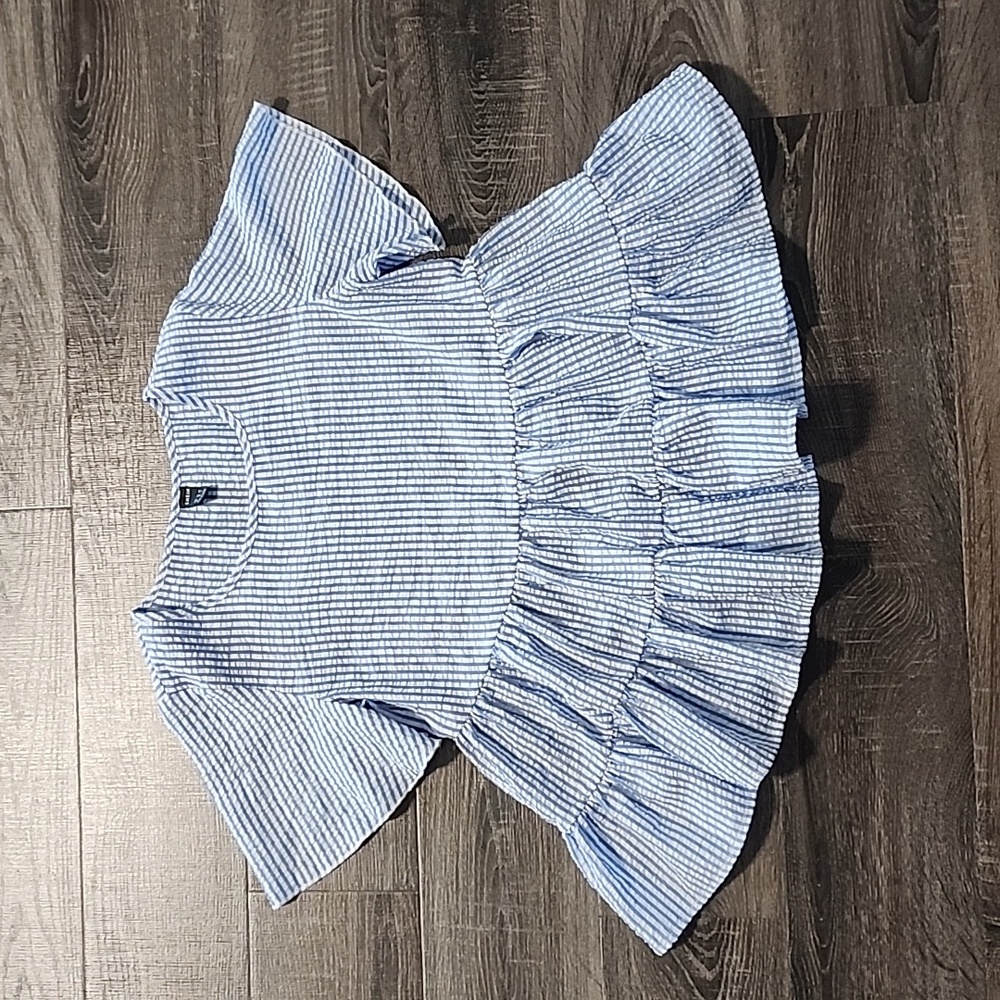 ❄️ SHEIN seersucker Babydoll Top ❄️